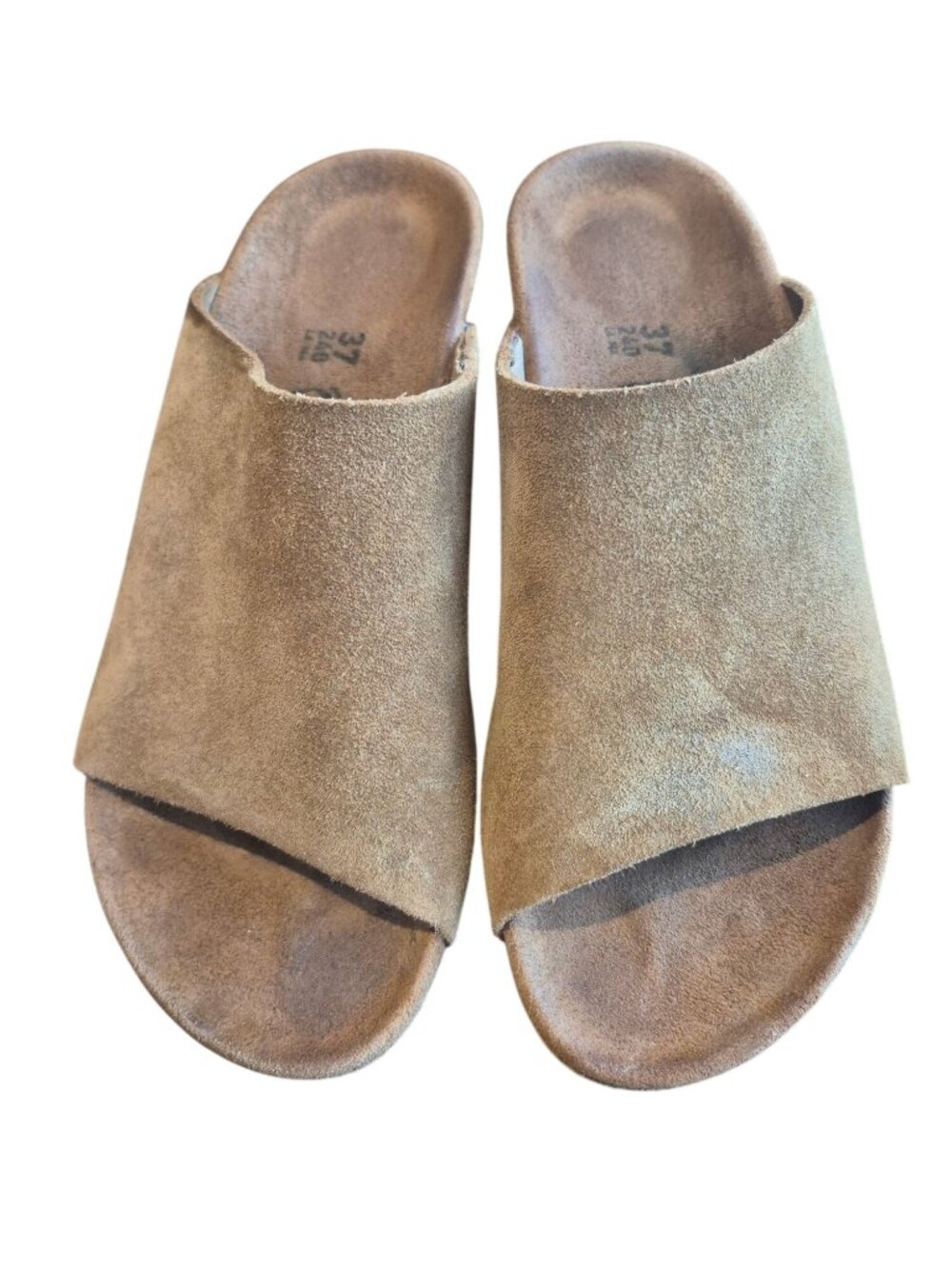 Papillio Brown Suede Open-Toe Wedge Sandals Size 37 EU, 6-6.5 US